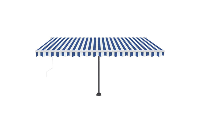 Sisäänkelattava markiisi LED/tuulisensori 450x350 cm - Sininen - Puutarhakalusteet - Aurinkosuoja - Markiisi
 - Terassimarkiisi