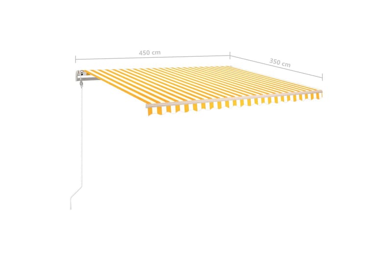 Sisäänkelattava markiisi LED/tuulisensori 450x350 cm - Terassimarkiisi - Markiisi
 - Parvekemarkiisi - Ikkunatarvikkeet