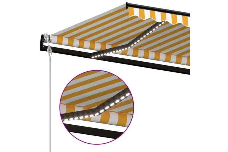 Sisäänkelattava markiisi LED/tuulisensori 450x350 cm - Puutarhakalusteet - Aurinkosuoja - Markiisi
 - Terassimarkiisi