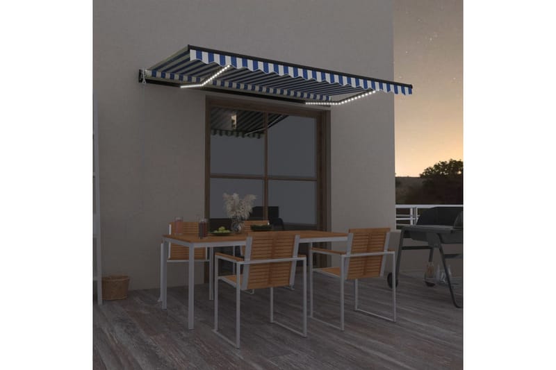 Sisäänkelattava markiisi LED/tuulisensori 450x350 cm - Puutarhakalusteet - Aurinkosuoja - Markiisi
 - Terassimarkiisi
