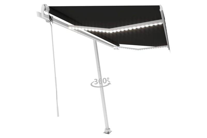 Sisäänkelattava markiisi LED/tuulisensori 450x350cm - Antrasiitti - Puutarhakalusteet - Aurinkosuoja - Markiisi
 - Terassimarkiisi