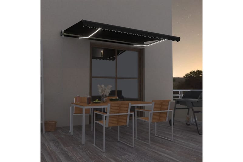 Sisäänkelattava markiisi LED/tuulisensori 450x350cm - Puutarhakalusteet - Aurinkosuoja - Markiisi
 - Terassimarkiisi