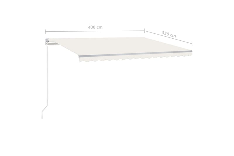 Sisäänkelattava markiisi LED/tuulisensori 4x3,5 m kerma - Puutarhakalusteet - Aurinkosuoja - Markiisi
 - Terassimarkiisi