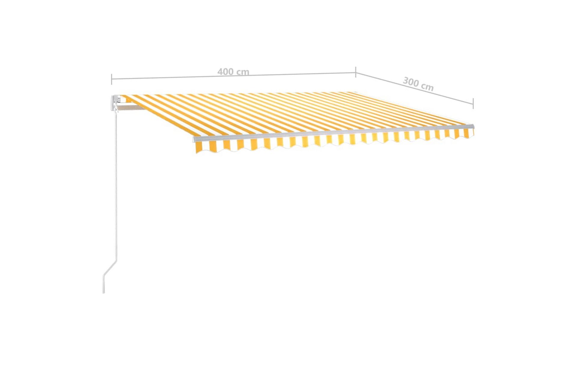Sisäänkelattava markiisi LED/tuulisensori 4x3 m - Puutarhakalusteet - Aurinkosuoja - Markiisi
 - Terassimarkiisi