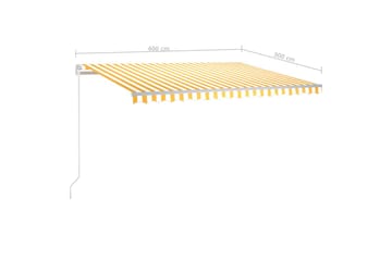 Sisäänkelattava markiisi LED/tuulisensori 4x3 m - Puutarhakalusteet - Aurinkosuoja - Markiisi
 - Terassimarkiisi