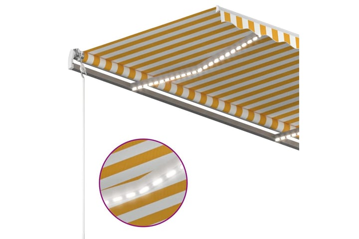 Sisäänkelattava markiisi LED/tuulisensori 4x3 m - Terassimarkiisi - Markiisi
 - Parvekemarkiisi - Ikkunatarvikkeet