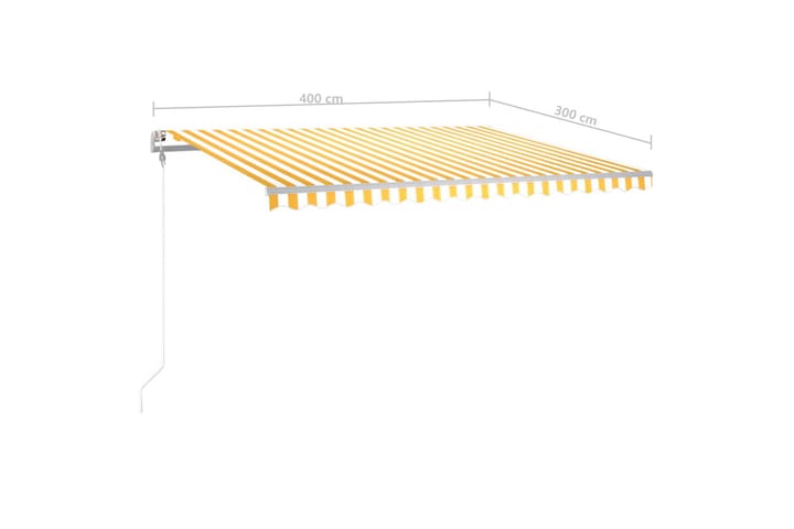 Sisäänkelattava markiisi LED/tuulisensori 4x3 m - Terassimarkiisi - Markiisi
 - Parvekemarkiisi - Ikkunatarvikkeet