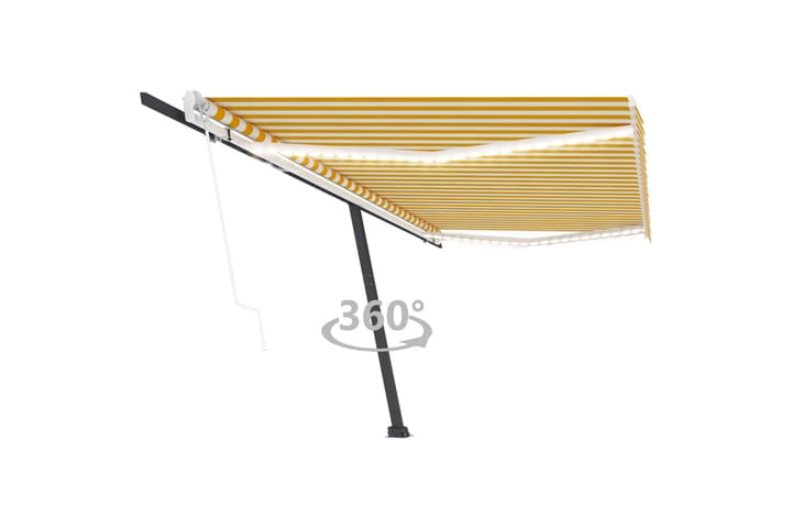Sisäänkelattava markiisi LED/tuulisensori 500x300 cm - Keltainen - Terassimarkiisi - Markiisi
 - Parvekemarkiisi - Ikkunatarvikkeet