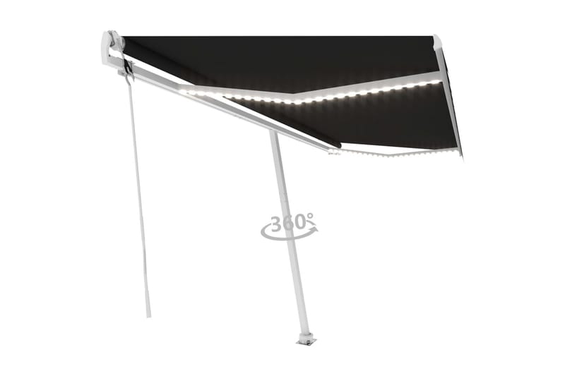 Sisäänkelattava markiisi LED/tuulisensori 500x300cm - Antrasiitti - Puutarhakalusteet - Aurinkosuoja - Markiisi
 - Terassimarkiisi