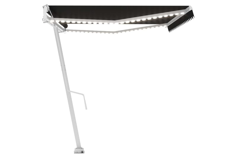 Sisäänkelattava markiisi LED/tuulisensori 500x300cm - Antrasiitti - Puutarhakalusteet - Aurinkosuoja - Markiisi
 - Terassimarkiisi