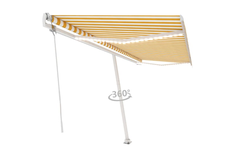Sisäänkelattava markiisi LED/tuulisensori 500x300cm - Keltainen - Puutarhakalusteet - Aurinkosuoja - Markiisi
 - Terassimarkiisi