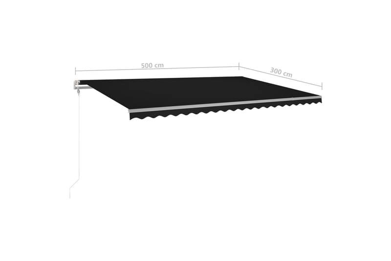 Sisäänkelattava markiisi LED/tuulisensori 500x300cm - Terassimarkiisi - Markiisi
 - Parvekemarkiisi - Ikkunatarvikkeet