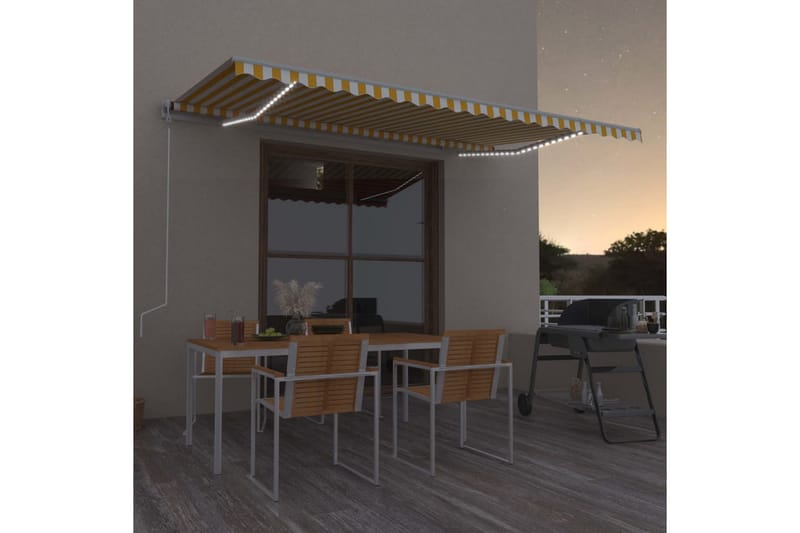 Sisäänkelattava markiisi LED/tuulisensori 500x300cm - Puutarhakalusteet - Aurinkosuoja - Markiisi
 - Terassimarkiisi