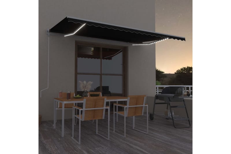 Sisäänkelattava markiisi LED/tuulisensori 500x300cm - Puutarhakalusteet - Aurinkosuoja - Markiisi
 - Terassimarkiisi