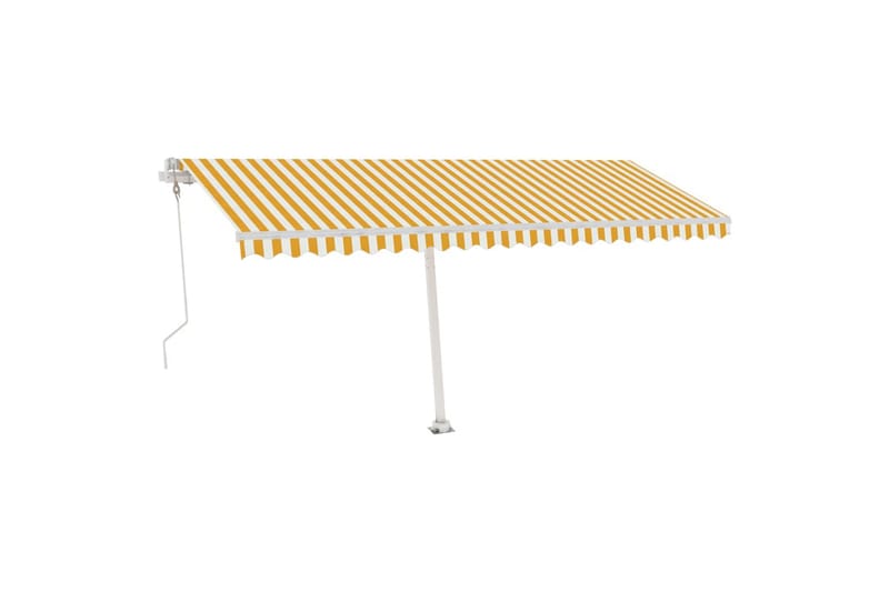Sisäänkelattava markiisi LED/tuulisensori 500x350 cm - Keltainen - Puutarhakalusteet - Aurinkosuoja - Markiisi
 - Terassimarkiisi