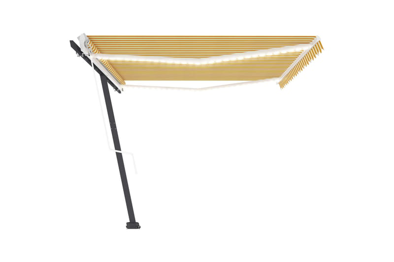 Sisäänkelattava markiisi LED/tuulisensori 500x350 cm - Keltainen - Puutarhakalusteet - Aurinkosuoja - Markiisi
 - Terassimarkiisi