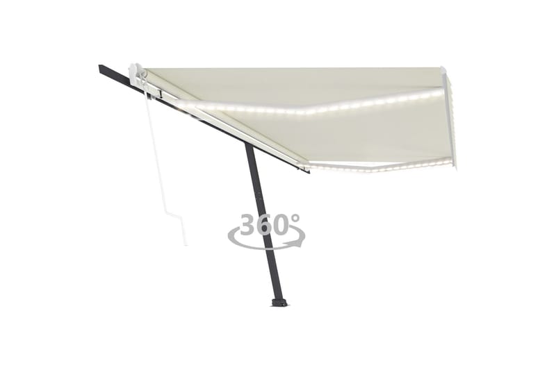 Sisäänkelattava markiisi LED/tuulisensori 500x350 cm kerma - Kerma - Puutarhakalusteet - Aurinkosuoja - Markiisi
 - Terassimarkiisi