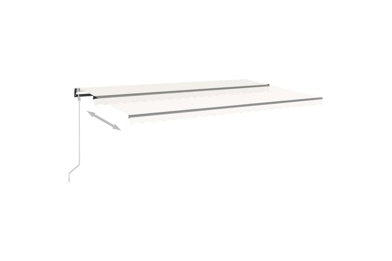 Sisäänkelattava markiisi LED/tuulisensori 500x350 cm kerma - Puutarhakalusteet - Aurinkosuoja - Markiisi
 - Terassimarkiisi
