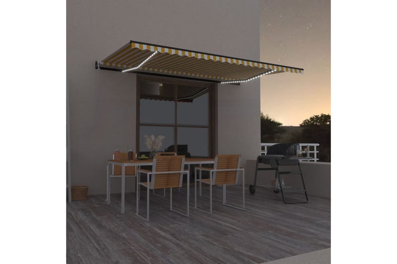 Sisäänkelattava markiisi LED/tuulisensori 500x350 cm - Puutarhakalusteet - Aurinkosuoja - Markiisi
 - Terassimarkiisi
