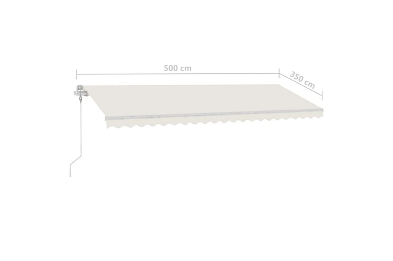 Sisäänkelattava markiisi LED/tuulisensori 500x350cm kerma - Kerma - Puutarhakalusteet - Aurinkosuoja - Markiisi
 - Terassimarkiisi