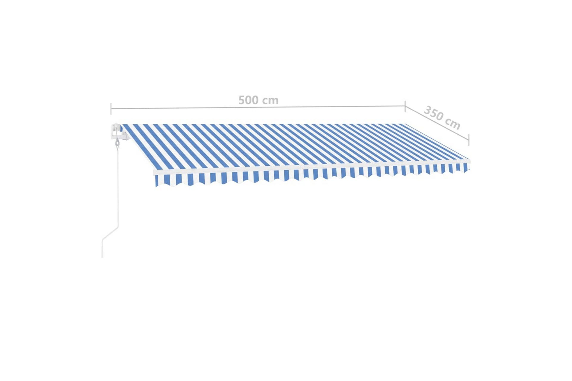 Sisäänkelattava markiisi LED/tuulisensori 500x350cm - Puutarhakalusteet - Aurinkosuoja - Markiisi
 - Terassimarkiisi
