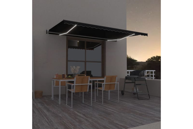 Sisäänkelattava markiisi LED/tuulisensori 500x350cm - Puutarhakalusteet - Aurinkosuoja - Markiisi
 - Terassimarkiisi