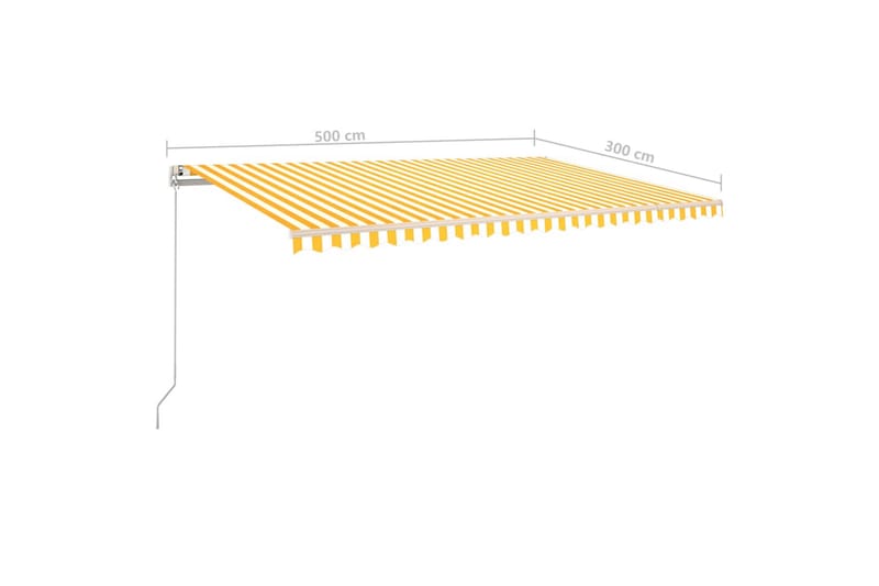 Sisäänkelattava markiisi LED/tuulisensori 5x3 m - Terassimarkiisi - Markiisi
 - Parvekemarkiisi - Ikkunatarvikkeet