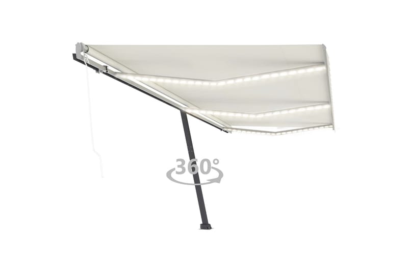 Sisäänkelattava markiisi LED/tuulisensori 600x300cm kerma - Kerma - Puutarhakalusteet - Aurinkosuoja - Markiisi
 - Terassimarkiisi