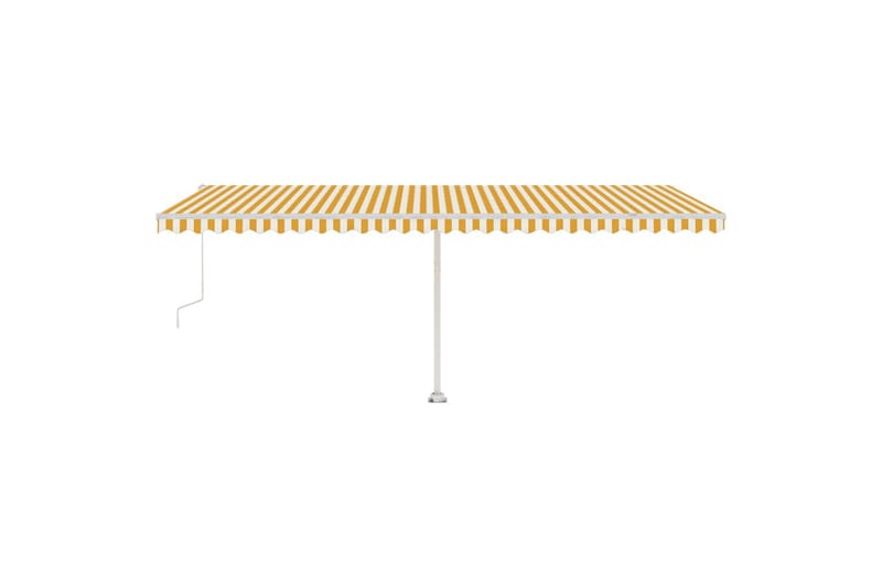 Sisäänkelattava markiisi LED/tuulisensori 600x350 cm - Keltainen - Puutarhakalusteet - Aurinkosuoja - Markiisi
 - Terassimarkiisi