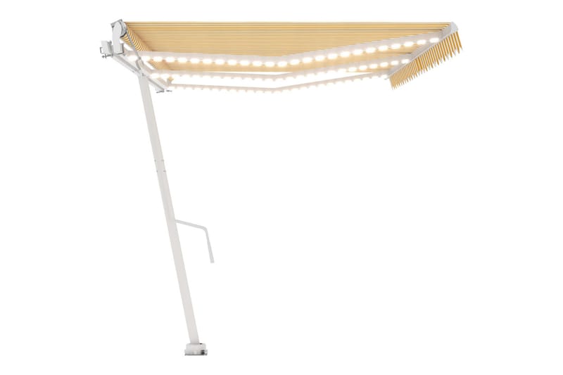 Sisäänkelattava markiisi LED/tuulisensori 600x350 cm - Keltainen - Puutarhakalusteet - Aurinkosuoja - Markiisi
 - Terassimarkiisi