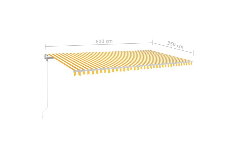 Sisäänkelattava markiisi LED/tuulisensori 600x350 cm - Puutarhakalusteet - Aurinkosuoja - Markiisi
 - Terassimarkiisi