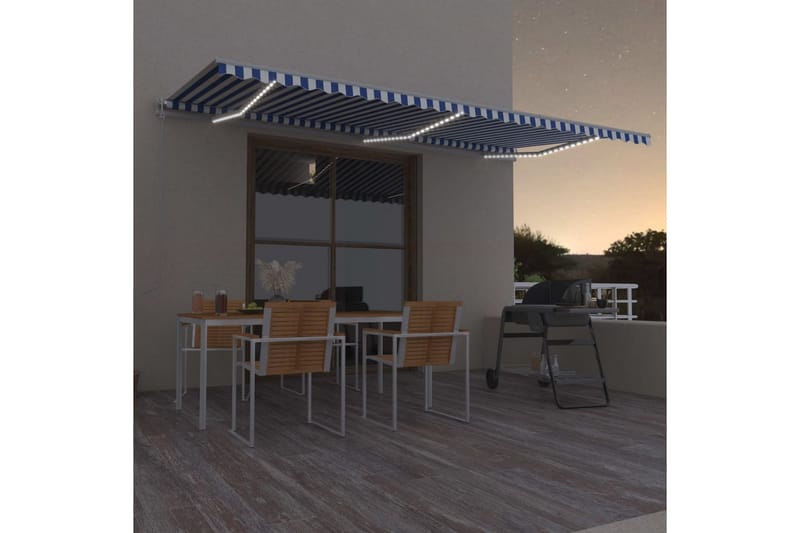 Sisäänkelattava markiisi LED/tuulisensori 600x350 cm - Puutarhakalusteet - Aurinkosuoja - Markiisi
 - Terassimarkiisi