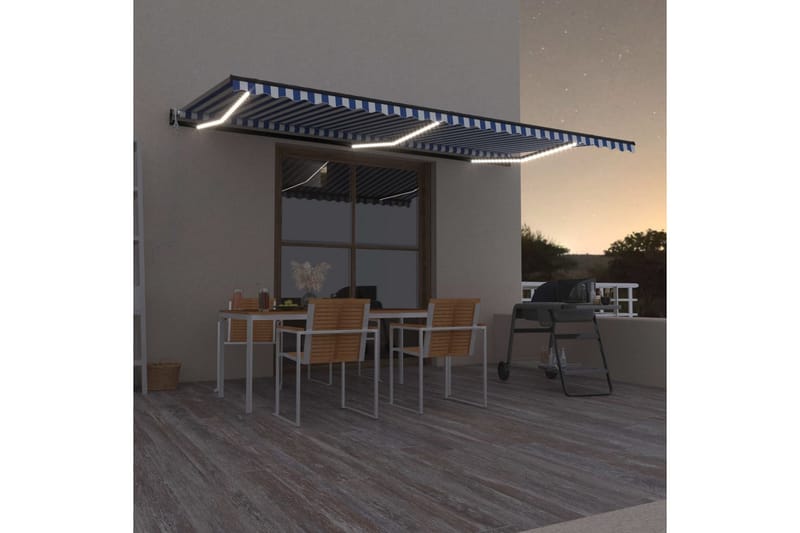 Sisäänkelattava markiisi LED/tuulisensori 600x350 cm - Puutarhakalusteet - Aurinkosuoja - Markiisi
 - Terassimarkiisi
