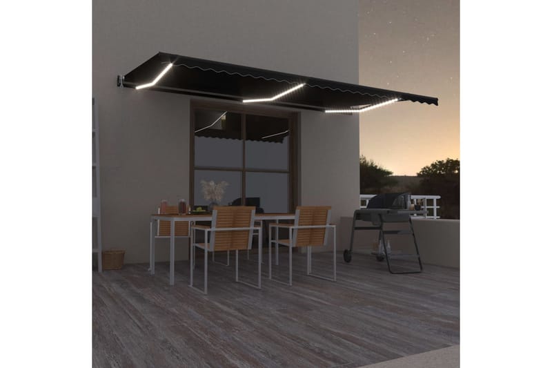 Sisäänkelattava markiisi LED/tuulisensori 600x350cm - Puutarhakalusteet - Aurinkosuoja - Markiisi
 - Terassimarkiisi