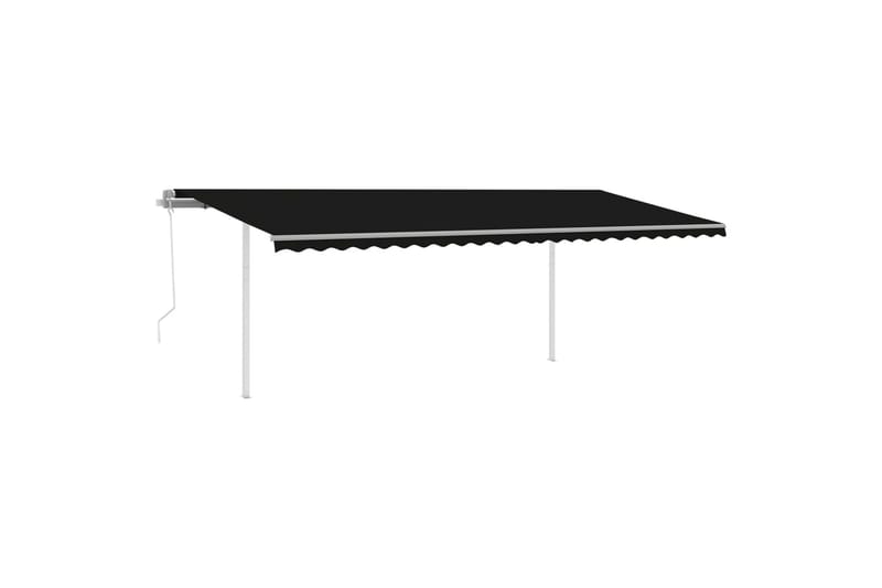 Sisäänkelattava markiisi LED/tuulisensori 6x3,5 m - Antrasiitti - Puutarhakalusteet - Aurinkosuoja - Markiisi
 - Terassimarkiisi