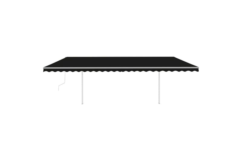 Sisäänkelattava markiisi LED/tuulisensori 6x3,5 m - Antrasiitti - Puutarhakalusteet - Aurinkosuoja - Markiisi
 - Terassimarkiisi