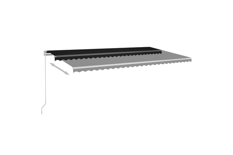 Sisäänkelattava markiisi LED/tuulisensori 6x3,5 m - Antrasiitti - Puutarhakalusteet - Aurinkosuoja - Markiisi
 - Terassimarkiisi