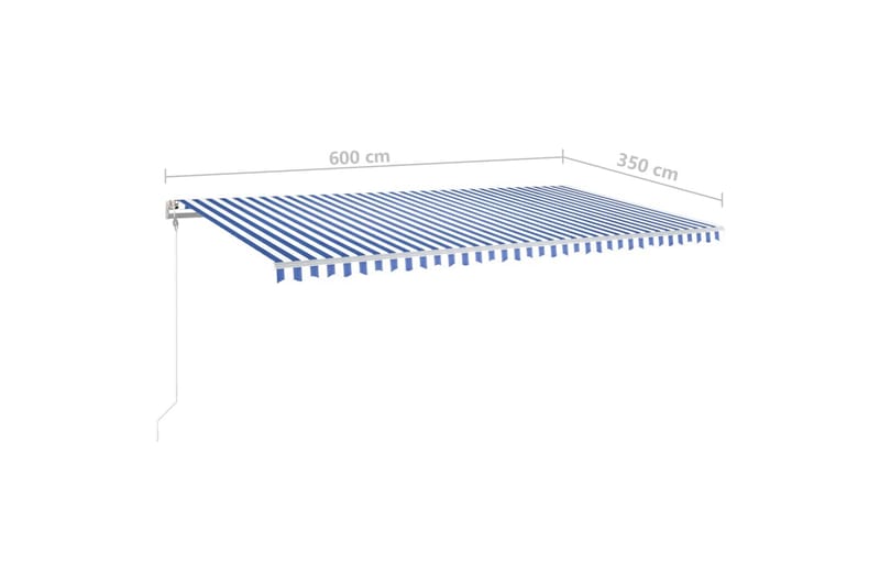 Sisäänkelattava markiisi LED/tuulisensori 6x3,5 m - Terassimarkiisi - Markiisi
 - Parvekemarkiisi - Ikkunatarvikkeet