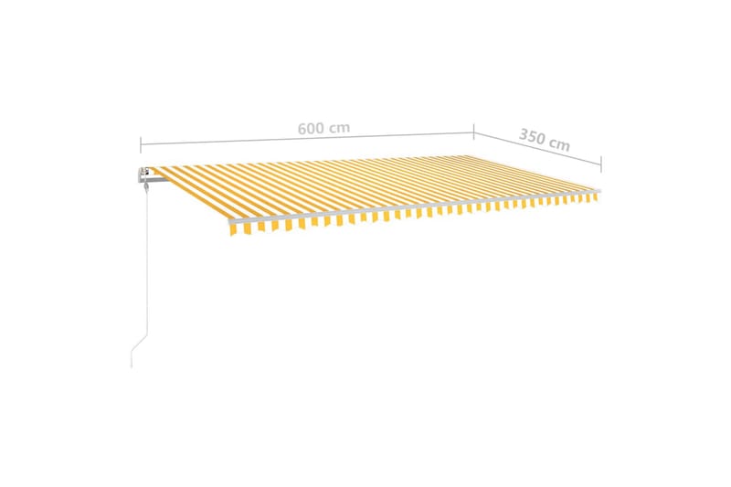 Sisäänkelattava markiisi LED/tuulisensori 6x3,5m - Puutarhakalusteet - Aurinkosuoja - Markiisi
 - Terassimarkiisi