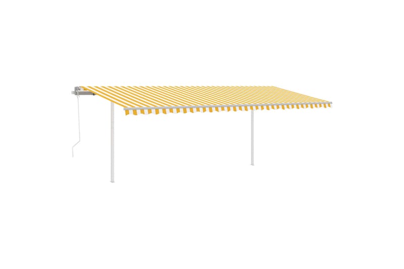 Sisäänkelattava markiisi LED/tuulisensori 6x3 m - Keltainen - Puutarhakalusteet - Aurinkosuoja - Markiisi
 - Terassimarkiisi