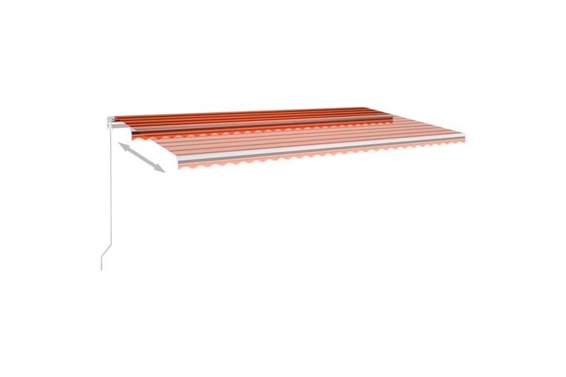 Sisäänkelattava markiisi LED/tuulisensori 6x3 m - Oranssi - Puutarhakalusteet - Aurinkosuoja - Markiisi
 - Terassimarkiisi