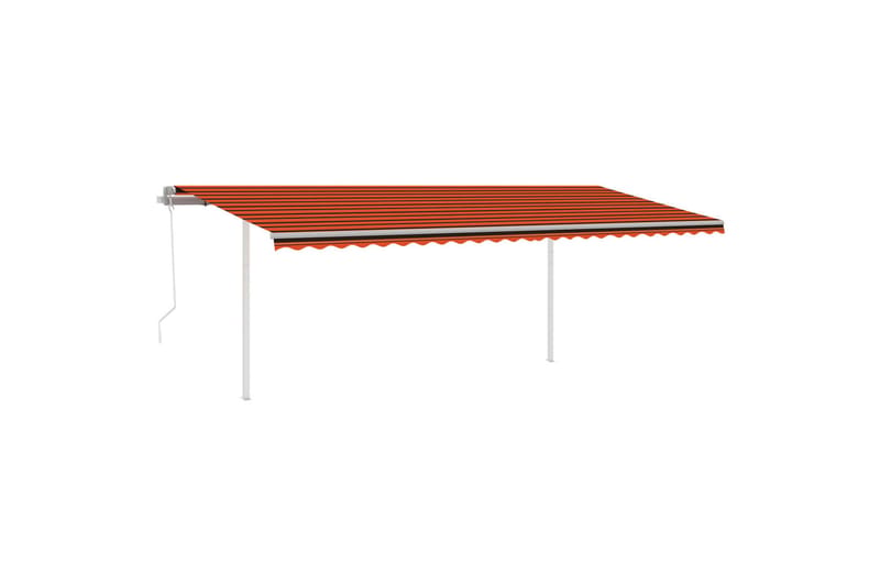 Sisäänkelattava markiisi LED/tuulisensori 6x3 m - Oranssi - Puutarhakalusteet - Aurinkosuoja - Markiisi
 - Terassimarkiisi