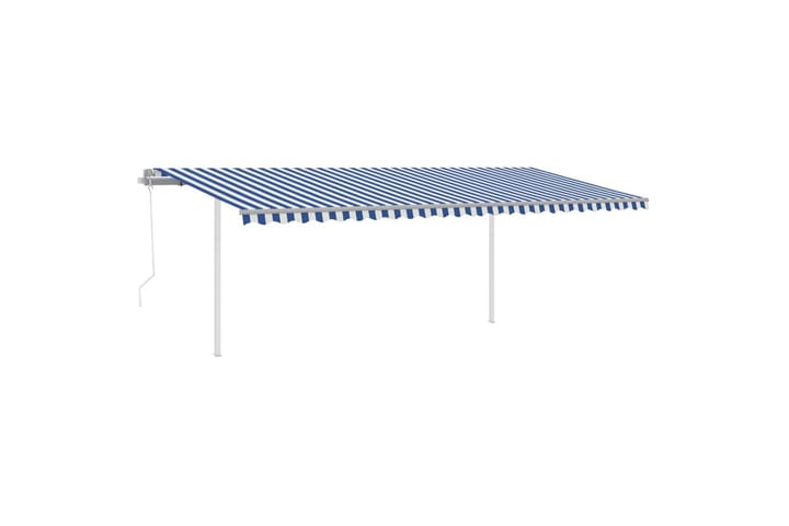 Sisäänkelattava markiisi LED/tuulisensori 6x3 m - Sininen - Terassimarkiisi - Markiisi
 - Parvekemarkiisi - Ikkunatarvikkeet
