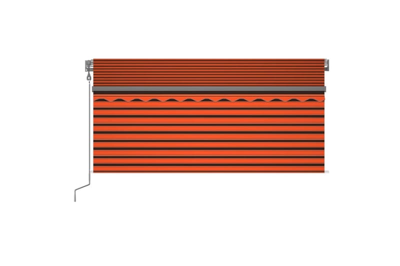 Sisäänkelattava markiisi verho/LED/tuulisens 3x2,5m - Oranssi - Puutarhakalusteet - Aurinkosuoja - Markiisi