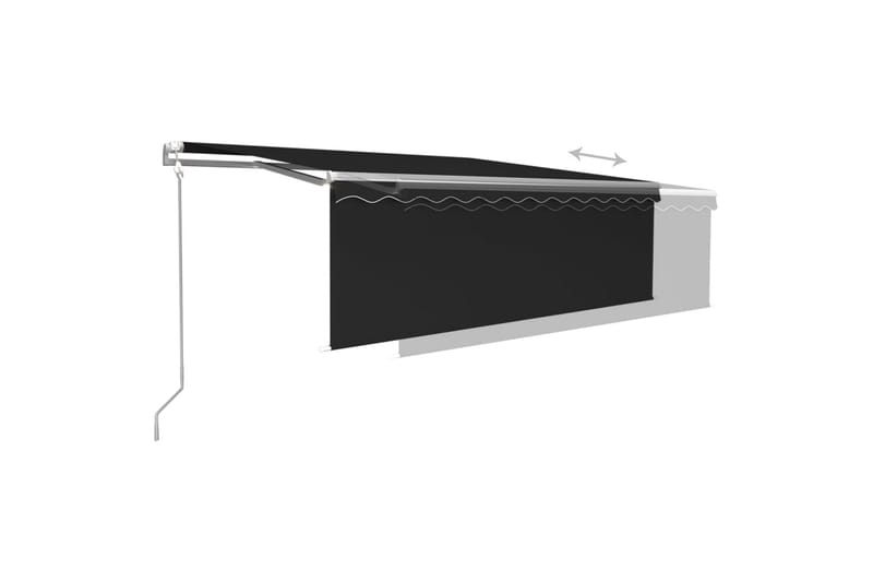 Sisäänkelattava markiisi verho/LED/tuulisens 4x3 m - Puutarhakalusteet - Aurinkosuoja - Markiisi