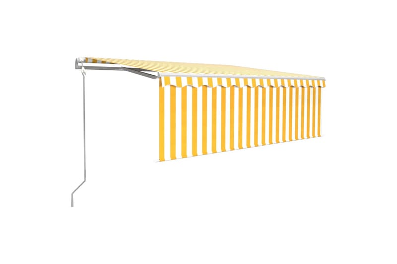 Sisäänkelattava markiisi verho/LED/tuulisens. 4x3 m - Puutarhakalusteet - Aurinkosuoja - Markiisi