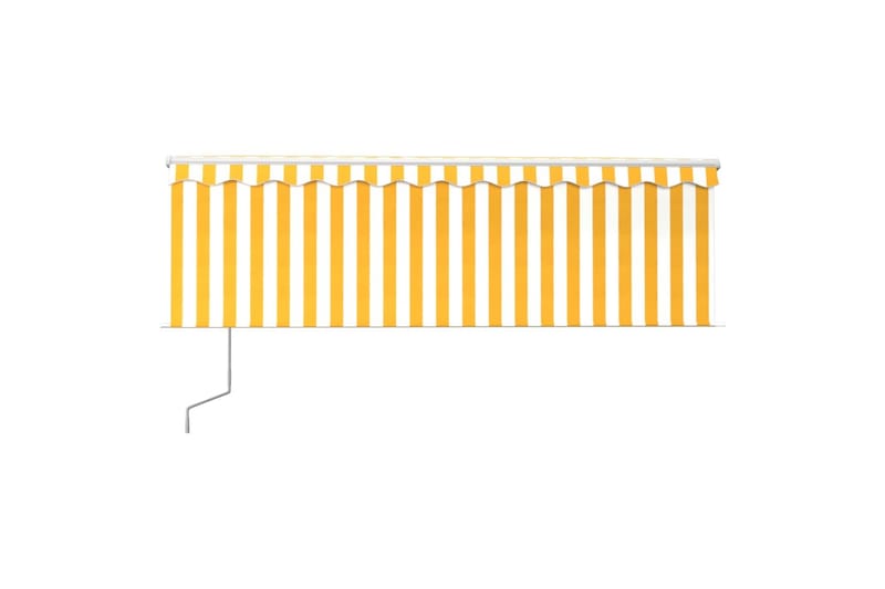 Sisäänkelattava markiisi verho/LED/tuulisens. 4x3 m - Puutarhakalusteet - Aurinkosuoja - Markiisi