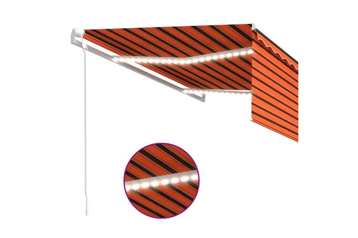 Sisäänkelattava markiisi verho/LED/tuulisens 4x3 m - Markiisi
 - Ikkunamarkiisi - Ikkunatarvikkeet