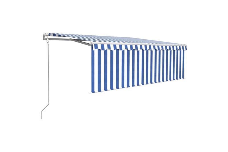 Sisäänkelattava markiisi verho/LED/tuulisens. 4x3 m - Puutarhakalusteet - Aurinkosuoja - Markiisi