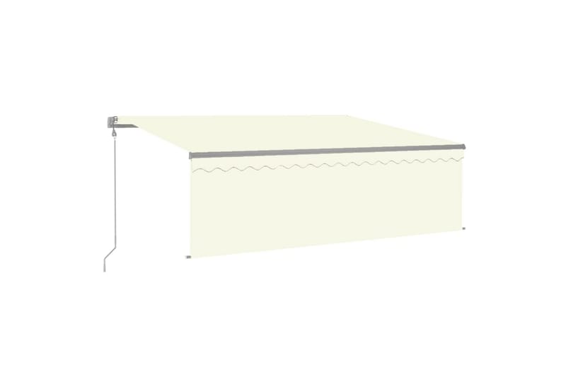 Sisäänkelattava markiisi verho/LED/tuulisensori 4x3 m - Kerma - Puutarhakalusteet - Aurinkosuoja - Markiisi